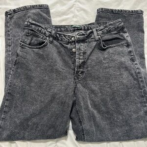 Wild fable high rise mom straight jeans size 14 dark black wash